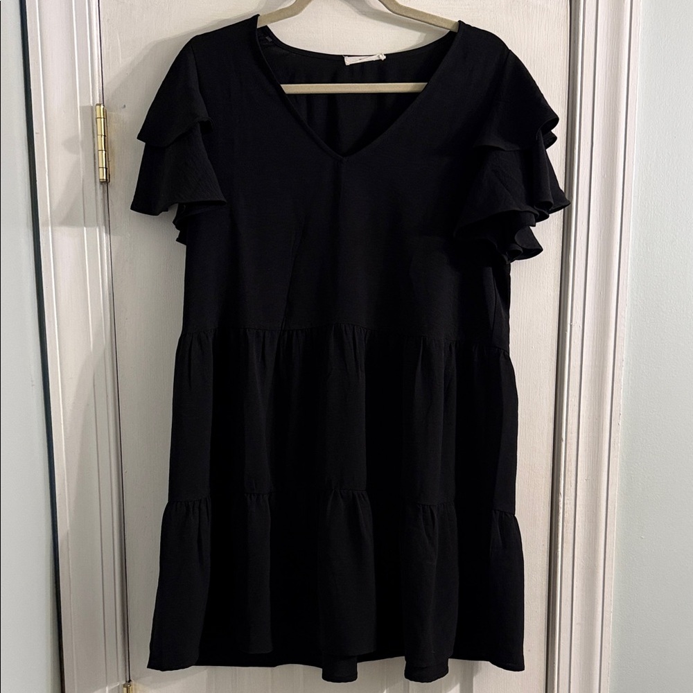 Timing Black Midi Dress